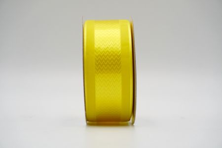 Világos sárga csipkés szatén középső áttetsző szalag_K1746-A12